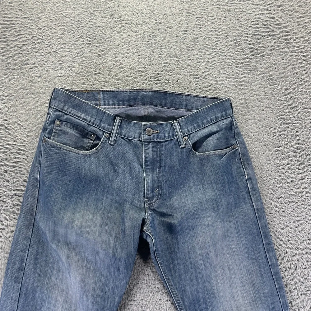 Levi's 514 Jeans Mens 34x32 Blue Cotton Denim Straight Leg Faded Travel Workwear